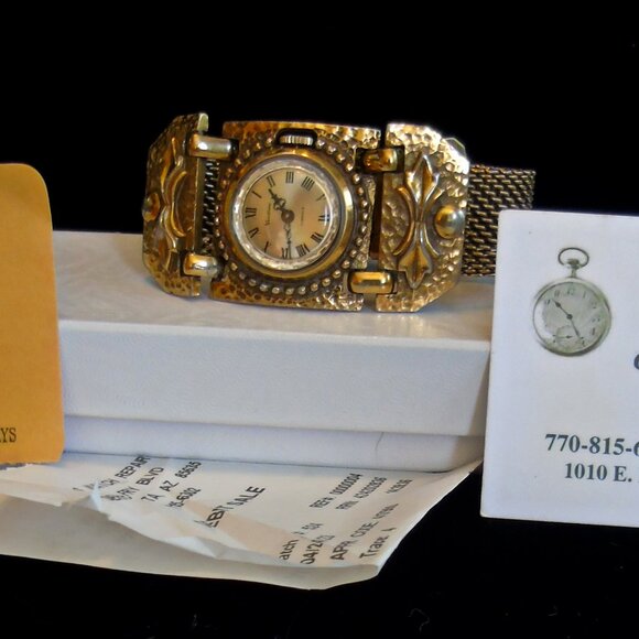 Vintage VENDOME by CORO Victorian Mesh Buckle Bracelet 17 Jewel WORKING WATCH main image 4